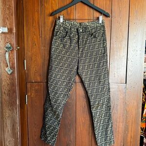 1990s Fendi Zucca Print Pants